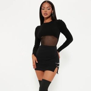 NWT Fashion Nova Jacklynn Safety Pin Mini Skirt